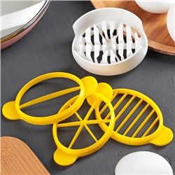 Яйцерезка Доляна «Филти», 3 насадки, 33.5×7×3 см, МИКС