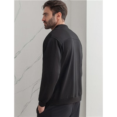 Бомбер из тонкого премиального футера с эластаном