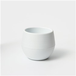 Горшок для цветов с поддоном «Япония», 450 мл, d=12 см, h=10 см, пластиковый, белый