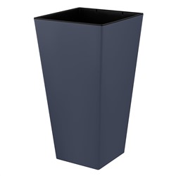 Горшок для цветов InGreen London CUBE 300х300х564 мм 34 л c дренажной вставкой IG780411026 вулканический серый