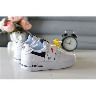 BAPE Court Sta Mist из натуральной белой кожи