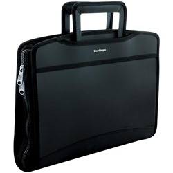 Папка-портфель 8 отделений Berlingo "Silk Touch" А4, 380*280*45мм, 700мкм, черная
