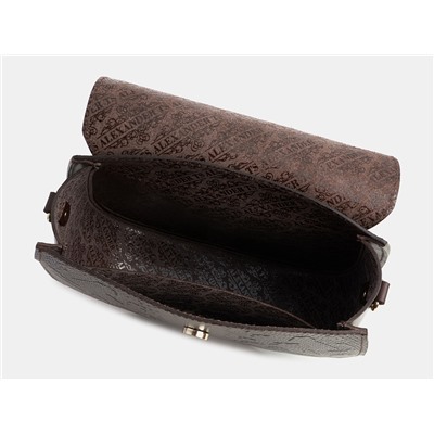 Коричневый кожаный женский клатч из натуральной кожи «KB0026-MG Dark Brown Piton»