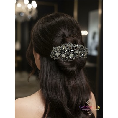 Заколка автомат для волос с кристаллами «Блеск элегантности» ЭЛЗ10/06