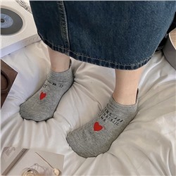 Japanese summer heel sticker, sports breathable cotton thin knee socks for men and women, with embroidery