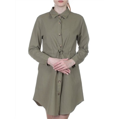 801 Платье хлопковое с поясом Fashion
