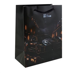 Пакет подарочный 18*23*10 Black gold 210г/м2 КОКОС 242545/12/Китай