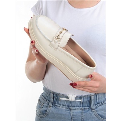 03-5062-6 BEIGE Лоферы женские (натуральная кожа)