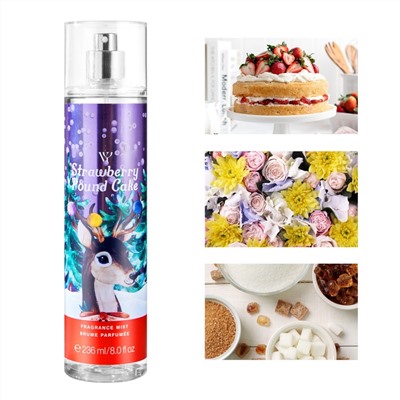 Парфюмированный спрей для тела Victoria's fleur, 236 мл. MERRY COOKIE (Рождественское печенье)