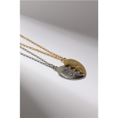 Кулоны парные на цепочке Best friends, 45 см, цвет серебряный, золотой