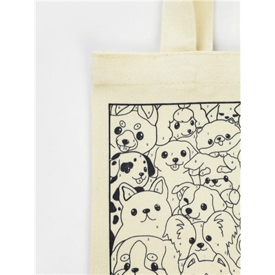 Сумка-шопер, раскраска по номерам «Собачки»