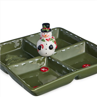 МЕНАЖНИЦА 4 СЕКЦИИ КОЛЛЕКЦИЯ "CHRISTMAS GIFT" 19*19*9,5 СМ