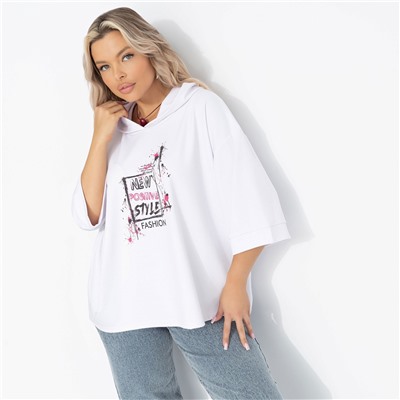 Футболка свободная с капюшоном, Раздать стиля