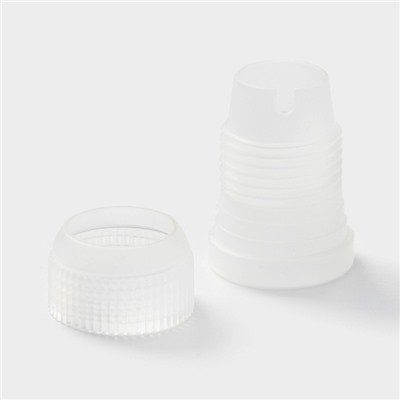 Набор кондитерский Доляна, 8 предметов: 6 насадок d=1.5 см, мешок 26 см, адаптер, насадки МИКС