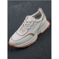 03-YC353-1 BEIGE Кроссовки женские (натуральная кожа)