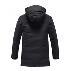 Парка зимняя мужская с капюшоном черного цвета 9533-1Ch