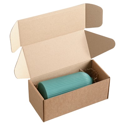 Свеча декоративная бирюзового цвета из коллекции Edge, 16,5см