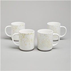 НАБОР КРУЖЕК BRONCO "DAILY" 4 ШТ. 350 МЛ ГОРЧИЧНЫЙ