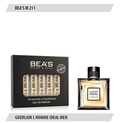 Парфюмерный набор BEAS Guerlain L Homme Ideal Men 5*5 ml M211, Парфюмерный набор Beas M211 создан по мотивам аромата Guerlain L'homme Ideal