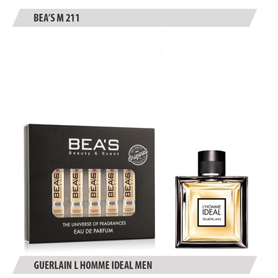 Парфюмерный набор BEAS Guerlain L Homme Ideal Men 5*5 ml M211, Парфюмерный набор Beas M211 создан по мотивам аромата Guerlain L'homme Ideal