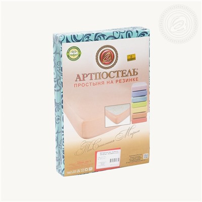 Простыня трикотажная на резинке Завиток (синий) Арт Дизайн Акция