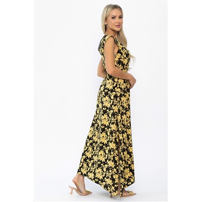 Платье Иниша (черно-желтое) П13924-4М