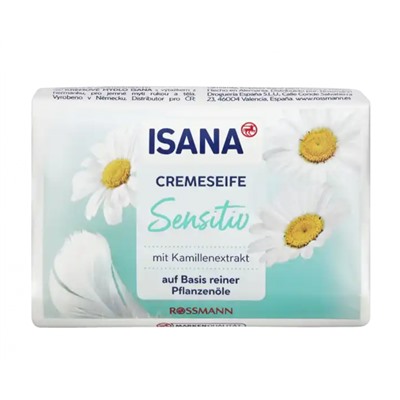 ISANA Cremeseife sensitiv Seifenstuck Мыло для чувствительной кожи 150 г