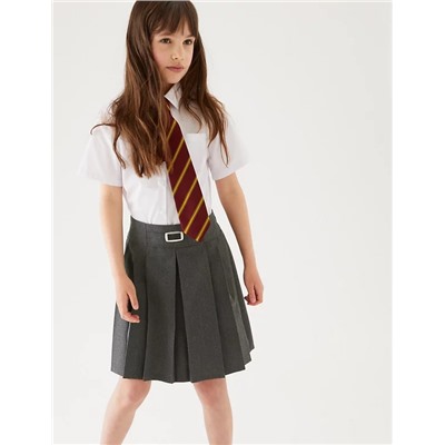 Girls' Permanent Pleats School Skirt (2-16 Yrs)