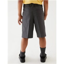 2pk Boys' Front Pleat School Shorts (2-14 Yrs)