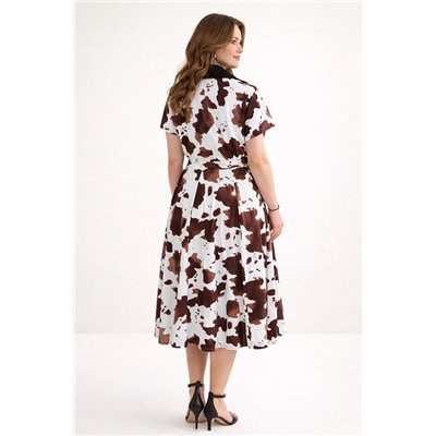 Женское платье 39065 / бело-коричневый