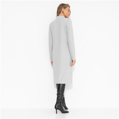 Платье из фактурного трикотажа, Неотразимый лук (серое)