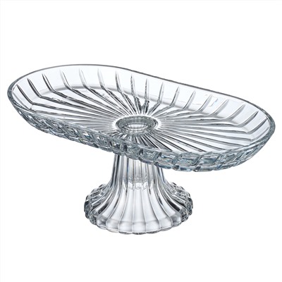 БЛЮДО НА НОЖКЕ ОВАЛЬНОЕ 28*14*12 СМ