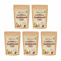 Набор порошка Сандала (5 x 100 г), Sandalwood Powder Set, произв. Hindya Ayurvedic Luxury
