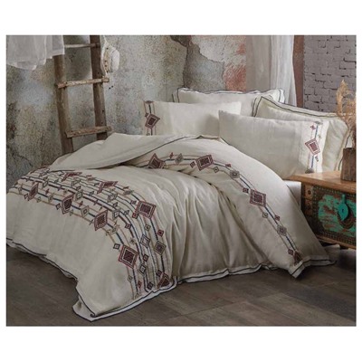2 сп. Евро Комплект Постельного Белья Cotton Saten Vega XL - EcoCotton
