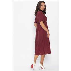Платье Майя (бордовое/горох) П13984-3М