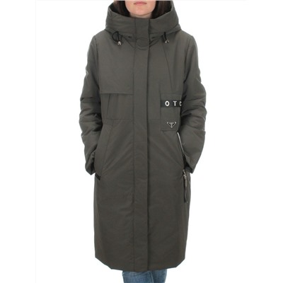 BM22913 DK.GRAY Пальто демисезонное женское (100 гр. синтепон)