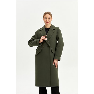 Пальто женское демисезонное 24710 (хаки)