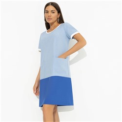 Платье с накладными карманами, Утонченность с характером (голубое)