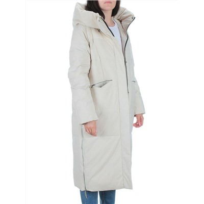22373 BEIGE Пальто зимнее женское облегченное (150 гр. холлофайбера)