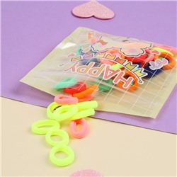 Резинки для волос «Хорошие пожелания», набор 50 шт., весёлый пёсик, 2 см, МИКС