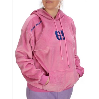 7004-6 PINK Худи женское на флисе