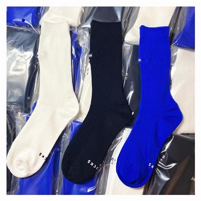 Cotton design sports colored knee socks for men and women, ethnic style, with embroidery