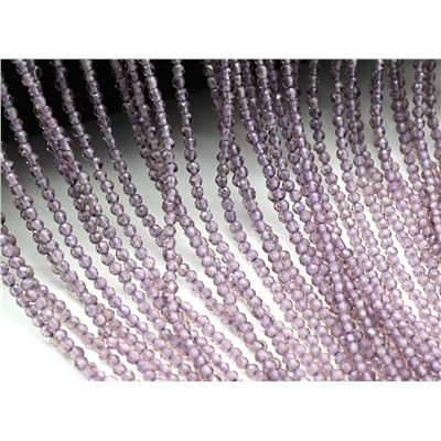 Бусины из шпинели шарик гр.2мм цв.фиолетовый, 36см, 204 бусины
