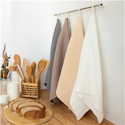 Полотенце SL HOME Linen, белое, 38×65 см, лён 29%, хлопок 71%, плотность 215 г/м²