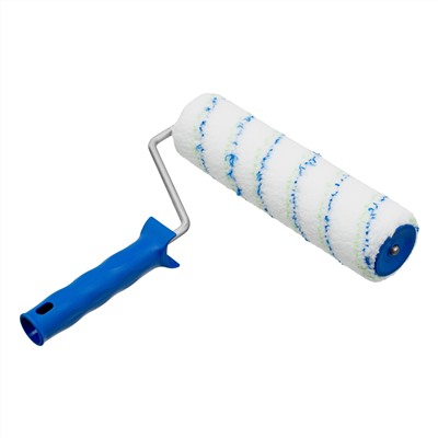 Валик "Водные краски", 250 мм, ворс 12 мм, D 48 мм, D ручки 8 мм, полиэстер Сибртех