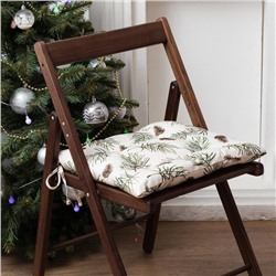 Сидушка на стул "Этель" Christmas tree 42х42см, 100% хлопок, саржа 190 г/м2