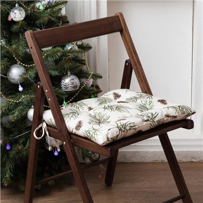 Сидушка на стул "Этель" Christmas tree 42х42см, 100% хлопок, саржа 190 г/м2