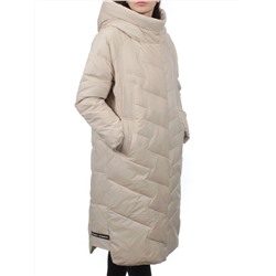 3066 BEIGE Пуховик зимний женский (80% пух, 20% перо)