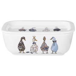 БЛЮДО С КРЫШКОЙ LEFARD "FAMILY FARM" ПРЯМОУГ. 16,5*11,5*6 СМ 490 МЛ (КОР=24ШТ.)