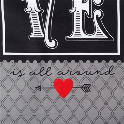 Полотенце «Этель» Love is all around, 40×67 см, 100% хлопок, саржа 190 г/м²